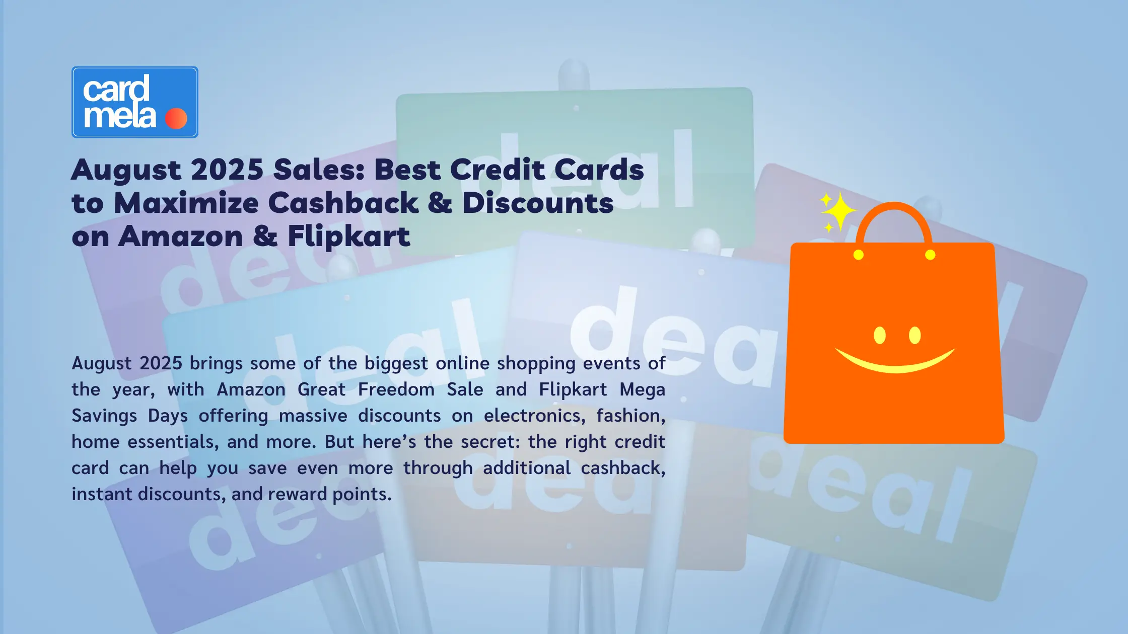 August 2025 Sales: Best Credit Cards to Maximize Cashback & Discounts on Amazon & Flipkart