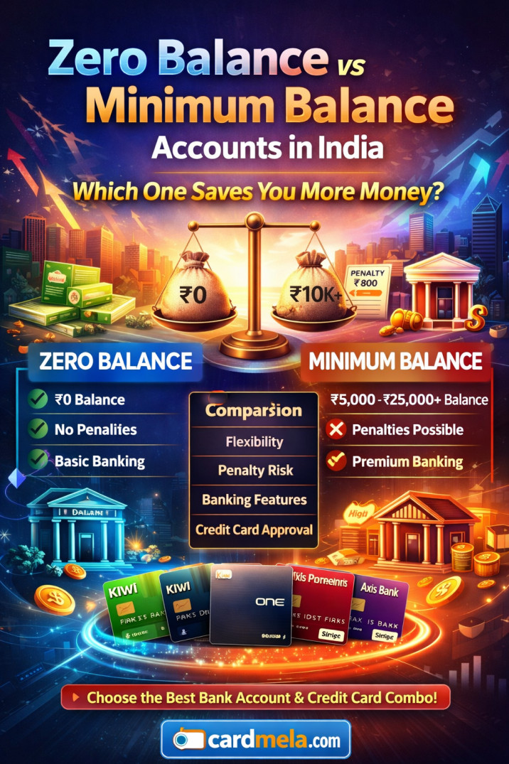 Zero Balance vs Minimum Balance Accounts in India : Which One Saves You More Money?