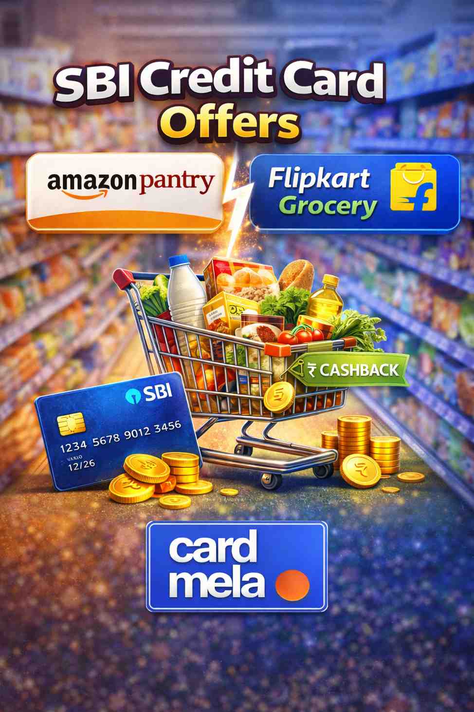 SBI Credit Card Offers on Amazon Pantry & Flipkart Grocery