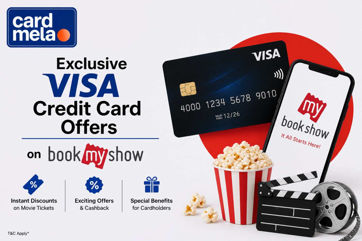 Exclusive Visa Credit Card Offers on BookMyShow